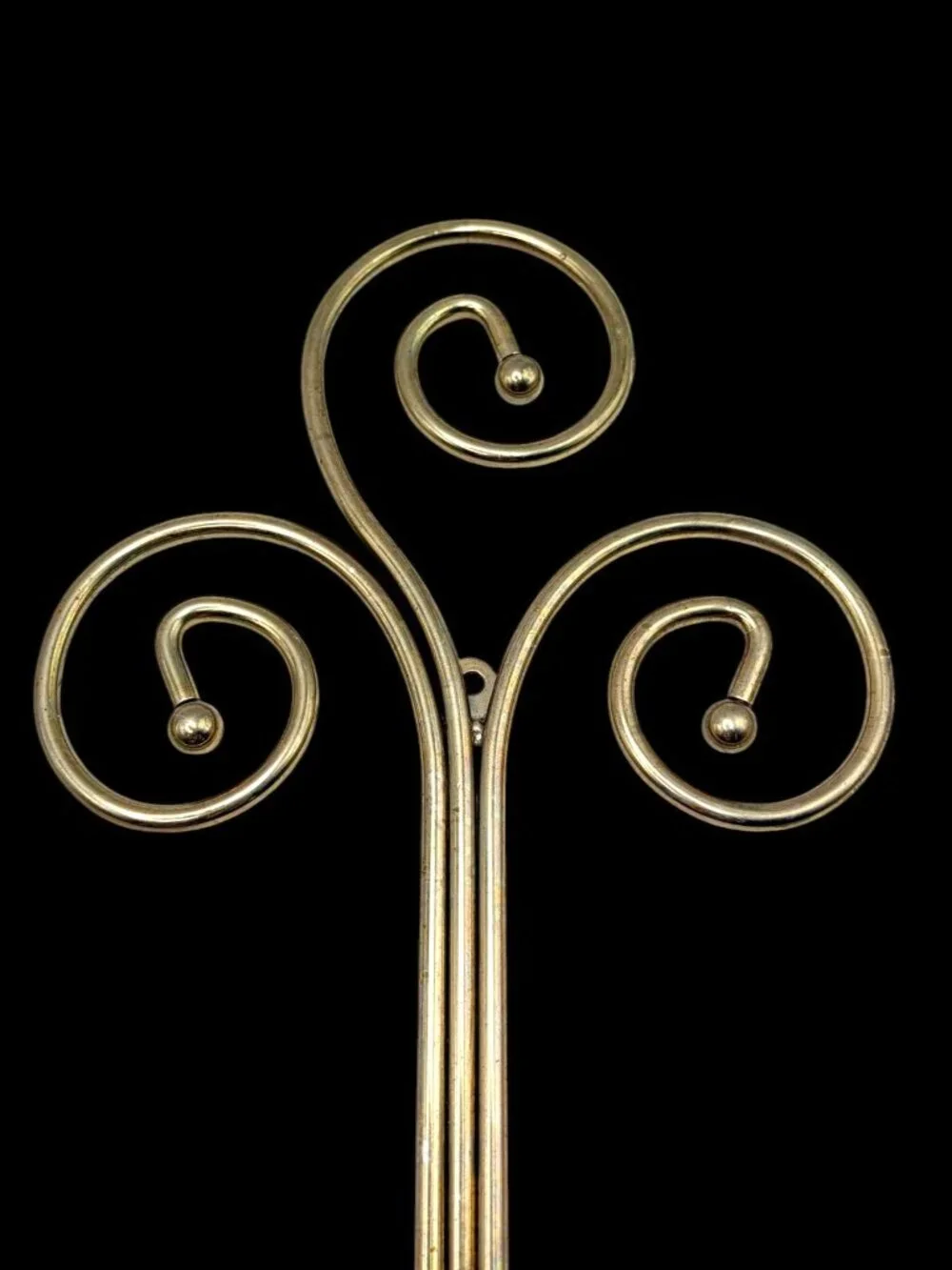 Vintage Home Interiors Homco Gold Metal Scroll Wall Sconce Candle Holders Pair